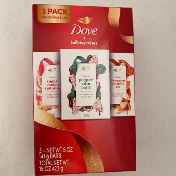 New Dove Holiday Treat Bar Soap 3 pk./5 oz. - Picture 1 of 4